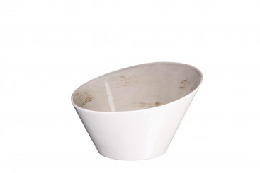 Schüssel konisch hoch 26 cm beige Porzellan Derby Mäser 