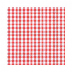 Servietten Karo rot/weiß, 14x20 Stück 
