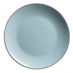 Teller flach 27 cm blau Metallic Rim Mäser 
