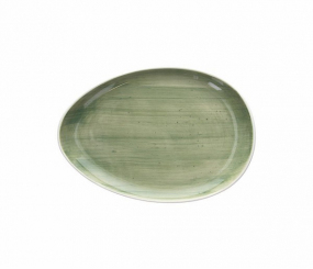 Teller oval 26 cm verde Geschirrserie B-RUSH Tognana 