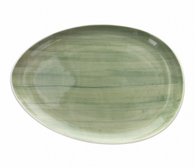 Teller oval 36 cm verde Geschirrserie B-RUSH Tognana ab 36 Stück