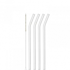 Trinkhalme geknickt Glas 4er Set Ciao Leonardo 