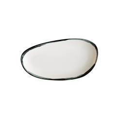 Vago Platte tief 25 x 14cm Lavis Black von Bonna 