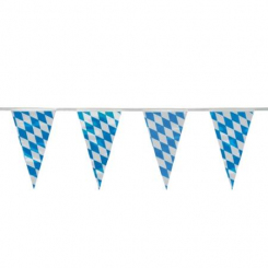 Wimpelkette, Folie 4 m "Bayrisch Blau" wetterfest, 10 Stück 