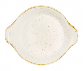 Churchill Stonecast Barley White Auflauf- oder Backform rund mit Griffen, 17,5x21,5cm/59cl 