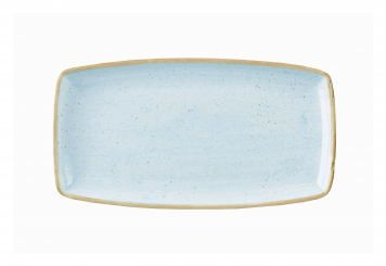 Churchill Stonecast Duck Egg Blue Oblong Platte 35x18,5cm 