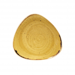 Churchill Stonecast Mustard Seed Yellow Teller flach dreieckig 22,9cm 