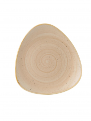 Churchill Stonecast Nutmeg Cream Teller flach dreieckig 22,9cm 