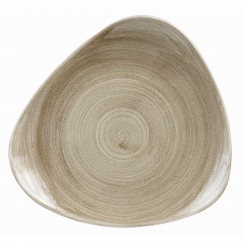 Churchill Stonecast Patina Antique Taupe Teller flach dreieckig 31,1cm 