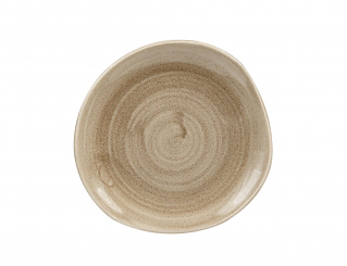 Churchill Stonecast Patina Antique Taupe Teller flach rund organic 18,6cm 