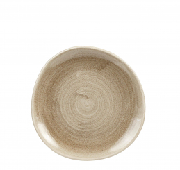 Churchill Stonecast Patina Antique Taupe Teller flach rund organic 21cm ab 12 Stück