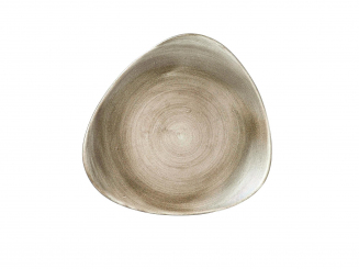 Churchill Stonecast Patina Antique Taupe Teller flach dreieckig 19,2cm 
