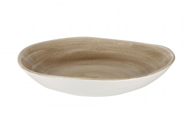 Churchill Stonecast Patina Antique Taupe Teller tief rund organic 25,3cm/1,1l 