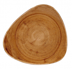 Churchill Stonecast Patina Vintage Copper Teller flach dreieckig 31,1cm 