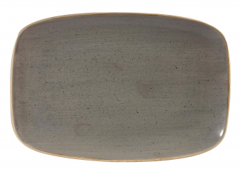 Churchill Stonecast Peppercorn Grey Chefs Oblong Platte 35,5x24,5cm 