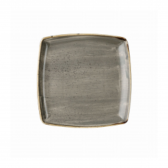 Churchill Stonecast Peppercorn Grey Teller quadratisch flach 26,8x26,8cm 