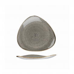 Churchill Stonecast Peppercorn Grey Teller flach dreieckig 19,2cm ab 12 Stück