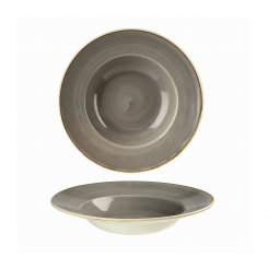 Churchill Stonecast Peppercorn Grey Teller tief Fahne 28cm/0,47l 