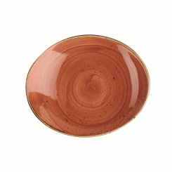 Churchill Stonecast Spiced Orange Coup Teller oval 19,2cm 