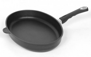 AMT Profi Fischpfanne 41 × 27 cm aus Aluguss mit abnehmbarem Stiel – Induktion 