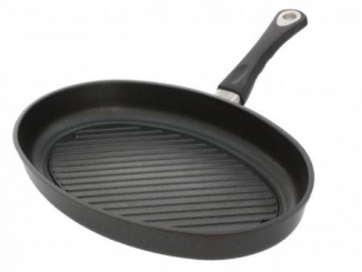 AMT Profi Fischpfanne mit Grillboden u.Saft/Fettrinne, abnehmbarer Stiel - Induktion  