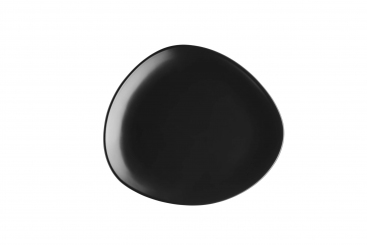 Teller flach 26 cm MATT SCHWARZ Keramik Glendale Mäser, Restbestand 8 Stück 