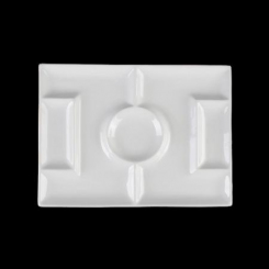 Porzellan Fußballteller/Fußballfeld 27 x 20 cm weiß Holst Porzellan 