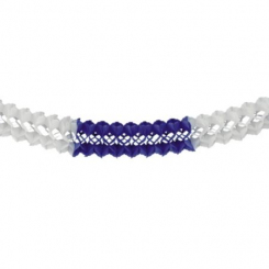 Großraumgirlande, Papier Ø 16 cm · 10 m blau/weiss schwer entflammbar, 1 Stück 