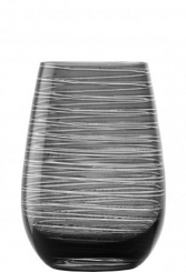 Becher rauchgrau geriffelt Glasserie Twister Stölzle 