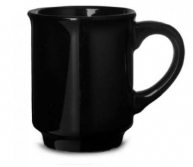 Glühweintasse schwarz 0,2 l mit Druck 