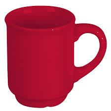 Glühweintasse rot 0,2 l mit Druck 