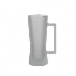 Glühbierseidel oder Glühweinseidel satiniertes Glas 0,2l mit Druck 