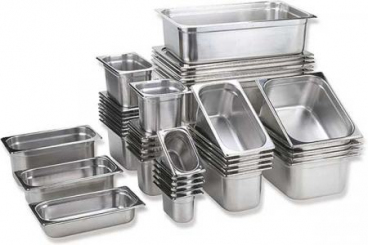 GN-Behälter 1/2 GN Edelstahl APS Tiefe 20 mm, Inhalt 1,0 ltr.