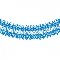 Großraumgirlande, Papier Ø 25 cm · 10 m "Bayrisch Blau" schwer entflammbar, 400 Stück 