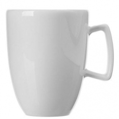 Kaffeebecher Porzellan weiß Edge 250 ml mit Druck 