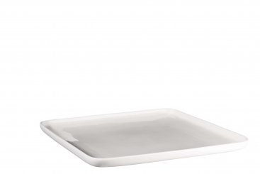 Teller flach quadratisch 28x28 cm weiß Porzellan Finaro Mäser 
