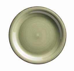 Teller flach 27cm olivgrün Keramik Lumaca Mäser 