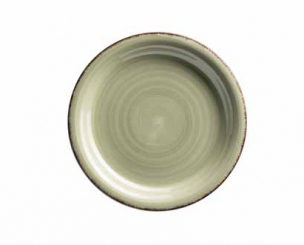 Teller flach 19,5cm olivgrün Keramik Lumaca Mäser 