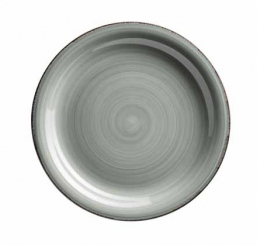 Teller flach 27cm rauchblau Keramik Lumaca Mäser 