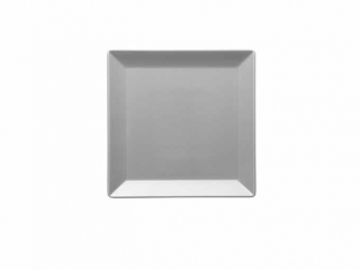 Platte quadratisch 21x21cm Keramik grau matt Manhattan City Mäser Restbestand: 6 Stück 