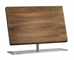 Magnetmesserblock Nussbaum mit Edelstahlfuß Felix Solingen 