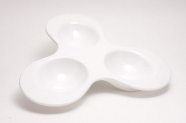 Dreifachschale "Tapas" groß Melamin Primeware 