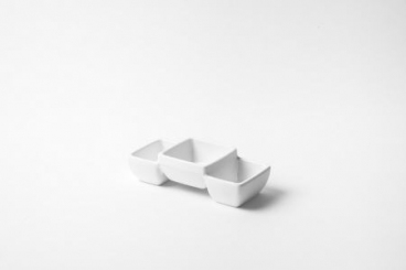 Dreifachschale Eckig klein Melamin Primeware 