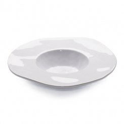 Melamin Ruffle Round Pasta-/Suppenteller 30,5 cm, weiß Q Squared 