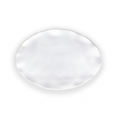 Melamin Ruffle Platte oval 35,5 x 25,4 cm, weiß Q Squared 