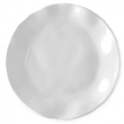 Melamin Ruffle Round Teller 20 cm, weiß Q Squared 
