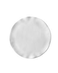 Melamin Ruffle Round Platte 40 cm, weiß Q Squared 