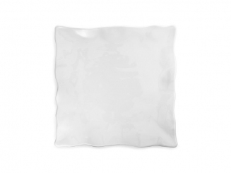 Melamin Ruffle Square Platte 36 x 36 cm, weiß Q Squared 
