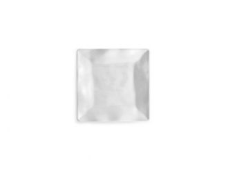 Melamin Ruffle Square Teller 14 x 14 cm, weiß Q Squared 