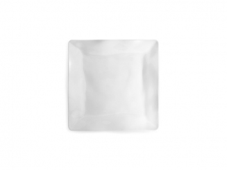 Melamin Ruffle Square Teller 27 x 27 cm, weiß Q Squared 